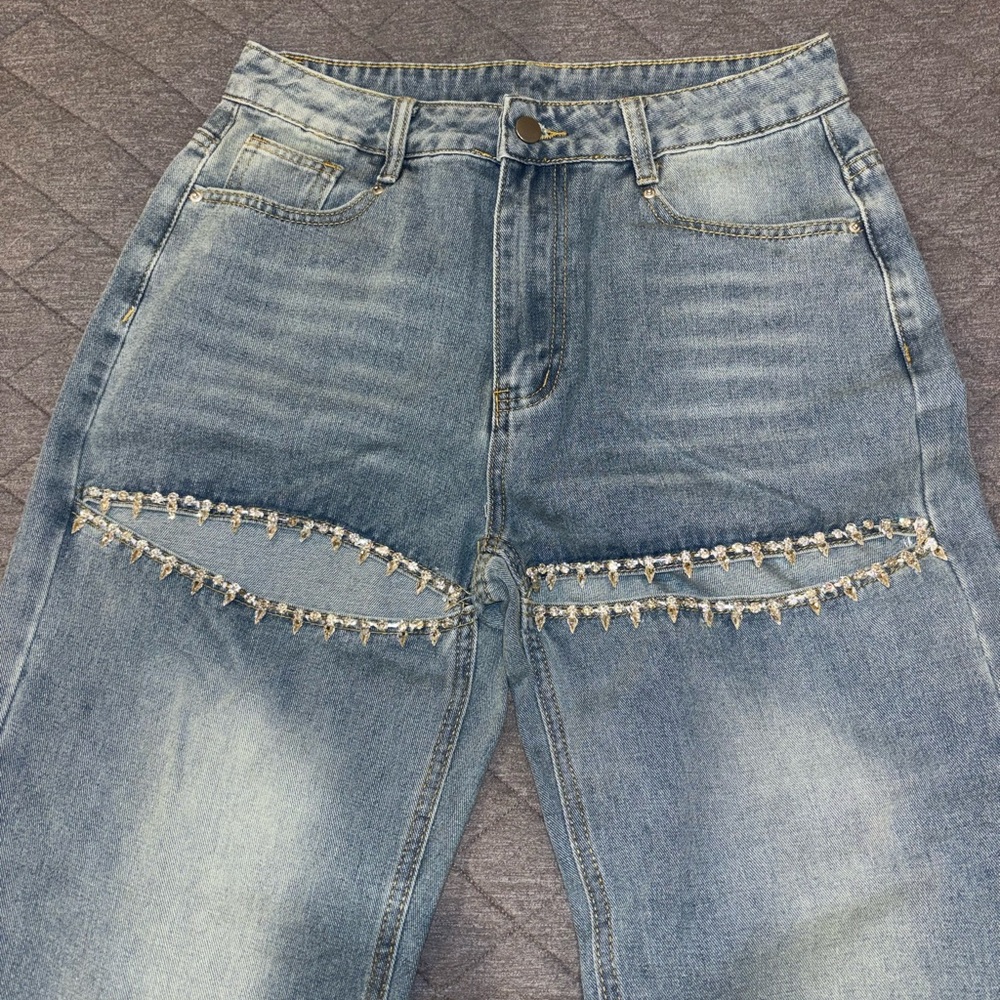 Crystal Slit Jeans
